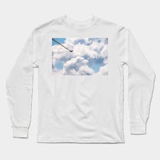 Biplane Flying into the Clouds Long Sleeve T-Shirt